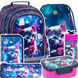 Derform viackomorový školský batoh Odtiene fialovej, Odtiene modrej, Odtiene ružovej, Multicolor 18 l + 5 ďalších produktov